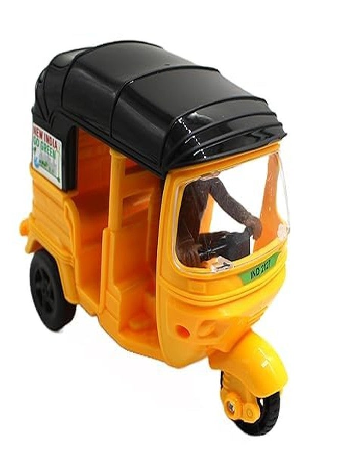 CSPARK BAND Push and Go Run Fast Auto Rickshaw Toy for Kids(Multicolor) Made in India - Image 4